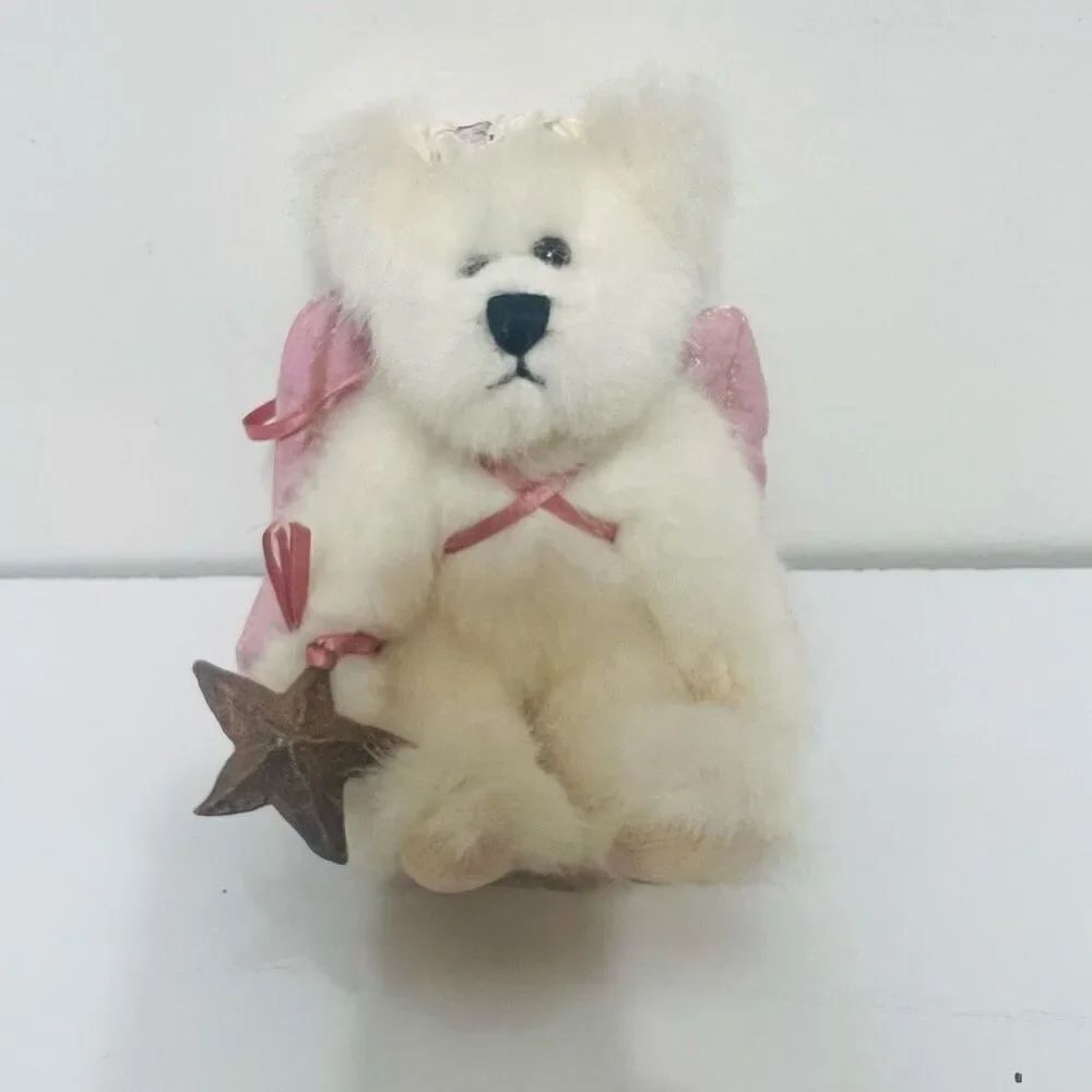 Boyd's Bears White Bear Pink Angel Wings Star